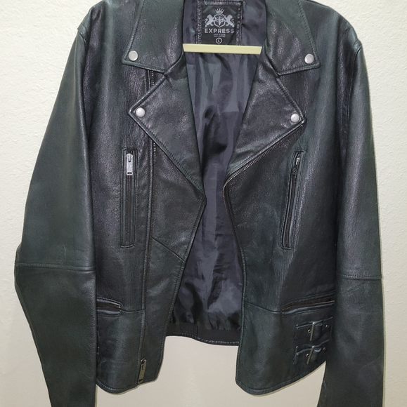 Express Mens Leather Jacket - Picture 1 of 3